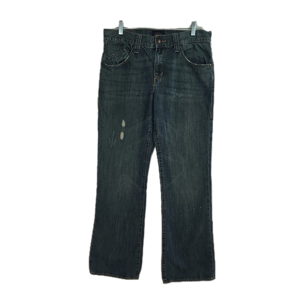Rock & Republic Straight Leg‎ Jeans Men's Size 33x32 Blue Distressed  Henlee